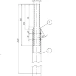 ACCPDA5 - Catarg otel galvanizat h=3ml, Ø40