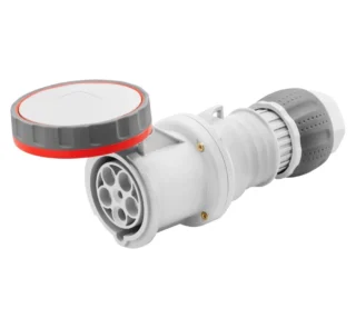 GW63053H - CONECTOR DREPT HP - IP66IP67IP68IP69 - 3P+N+E 63A 346-415V 5060HZ - ROȘU - 6H - TERMINAL MANTA