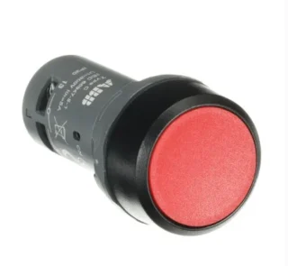 1SFA619100R1011 - CP1-10R-10 Pushbutton is Compact - Pushbutton - Momentary - Flush - Red - Non-illuminated - Black Plastic - 1NO - 1 NO - 0 NC - 300 V