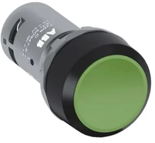 1SFA619100R1022 - CP1-10G-20 Pushbutton is Compact - Pushbutton - Momentary - Flush - Green - Non-illuminated - Black Plastic - 2NO - 2 NO - 0 NC - 300 V