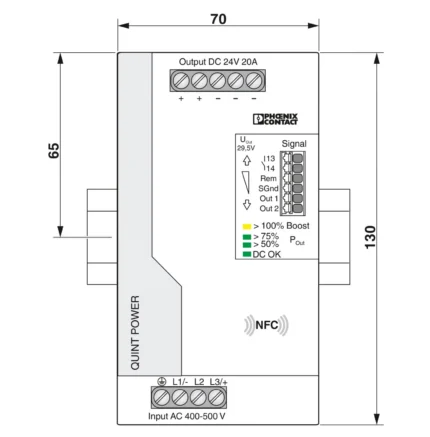 2907071 - QUINT4-UPS24DC24DC20 - Sursă de alimentare neîntreruptibilă (2)