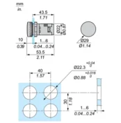 XB7EV07BP - Lampa Pilot, Led, Clear, 24V