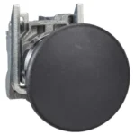 XB4BC21 - Buton complet negru cu capt tip ciuperca Ø40 mm, Ø22 cu revenire cu arc 1NO