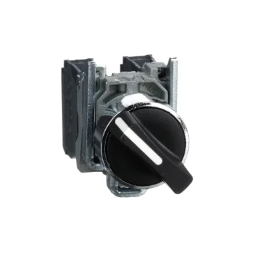 XB4BD25 - Comutator selector negru Ø22 ramanere in 2 pozitii 1NO+1NC 600V