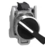 XB4BJ21 - Selector Complet Negru Ø22, cu Oprire In 2 Pozitii 1No