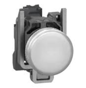 XB4BVB1 - Lampa pilot complet alba Ø22 lentile netede cu LED integral 24V