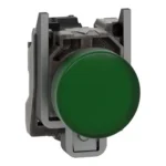 XB4BVB3 - Lampa pilot complet verde Ø22 lentile netede cu LED integral 24V