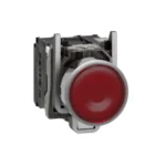 XB4BW34M5 - Buton luminos rosu, incastrat complet Ø22 cu revenire cu arc 1NO+1NC 220, 240V