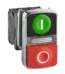 XB4BW73731M5 - Buton iluminat dublu verde incastrat/rosu proeminent Ø22 1NO+1NC 240V