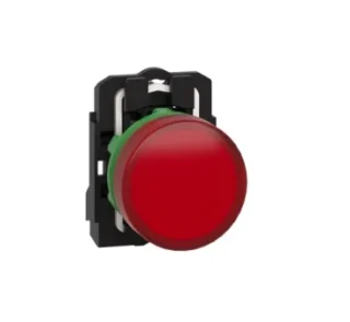 XB5AVB4 - Lampa pilot complet rosie Ø22 lentile netede cu LED integral 24V
