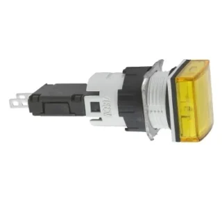 XB6CV5BB - Lampa Pilot Patrata Ø 16, Galbena, Led Integral, 24 V, Conectori Faston
