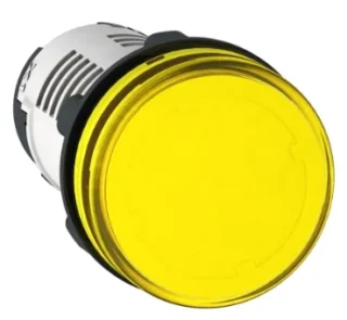 XB7EV05BP - Lampa pilot rotund Ø22, galben, LED integral, 24 V, borne cu cleme cu surub