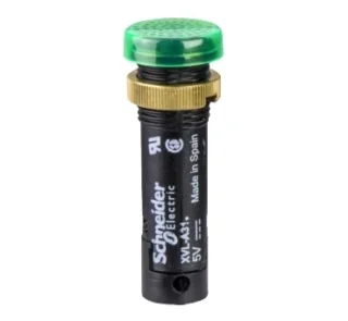 XVLA333 - Lampa Pilot Ø12, Ip40Ip65, Verde, Led Acoperit Inclus, 24 V, Papuci