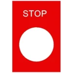 ZB2BY2304 - Eticheta - 30 X 40 Mm - Rosie - Stop