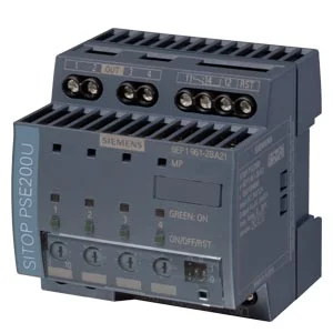 6EP1961-2BA21 - SITOP PSE200U 10 A selectivity module 4-channel input 24 V DC40 A output 24 V DC4x 10 A threshold adjustable 3-10 A with common signaling contact