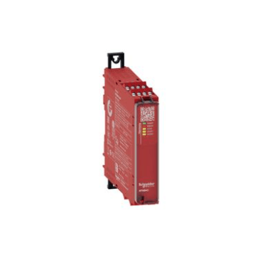 XPSBAC14AP - Safety module, Harmony XPS, estop or guard, connected to supply terminals 24V AC or DC , no inputs, screw