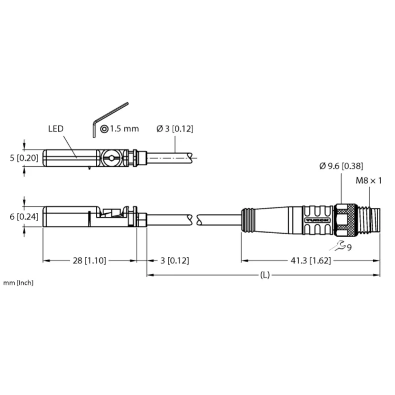 BIM-UNT-AP6X-0.3-PSG3M Senzor de câmp magnetic pentru cilindri pneumatici