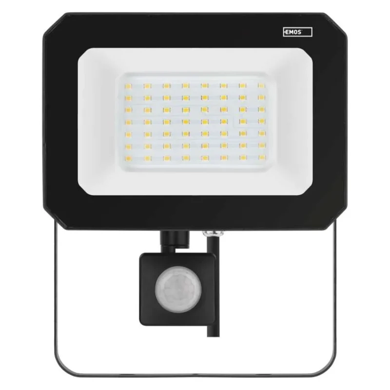 ZS2343 - Proiector LED IP44 SIMPO, cu senzor de miscare infrered 8m, 50W 5000lm 4000K, 25000h, negru