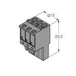IM-SC-3X2BU/2BK - Terminale cu surub detasabile, pentru module IM (dispozitive Ex), 3-pini (7541216)