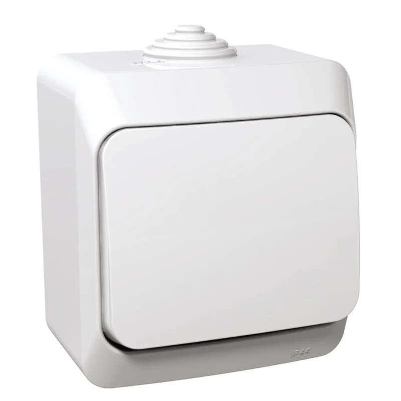 WDE000511 - Cedar Plus, Intrerupator cu revenire 16A PT IP44 alb